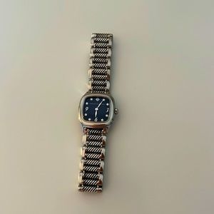 David Yurman authentic Thoroughbred Black Onyx face link watch